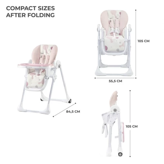Scaun de masa Kinderkraft Yummy pliabil Pink Scaun de masa Kinderkraft Yummy pliabil Pink