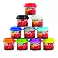 Set 10 borcanase cu plastilina Cars