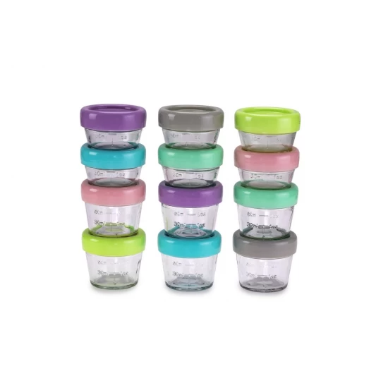 Set 12 recipient sticla pentru hrana bebe Melii 6*59 ml + 6*118 ml Set 12 recipient sticla pentru hrana bebe Melii 6*59 ml + 6*118 ml