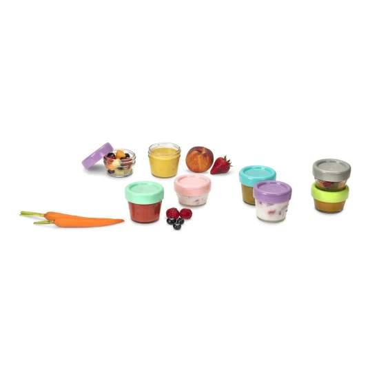 Set 12 recipient sticla pentru hrana bebe Melii 6*59 ml + 6*118 ml Set 12 recipient sticla pentru hrana bebe Melii 6*59 ml + 6*118 ml