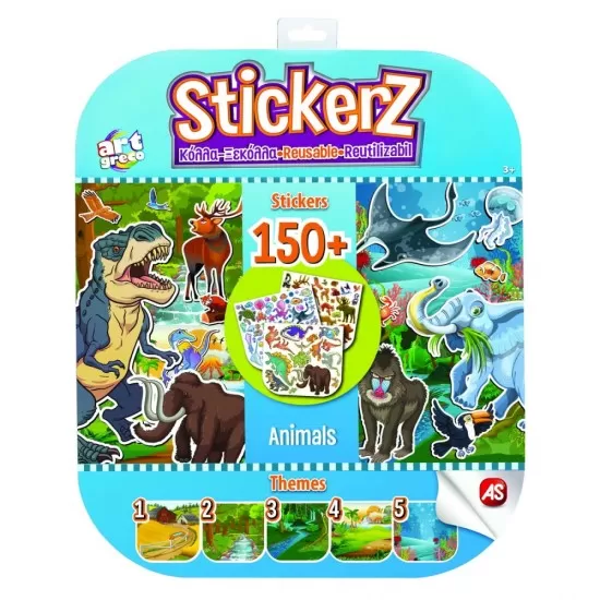 Set 150 de autocolante Stickerz reutilizabile cu animale Set 150 de autocolante Stickerz reutilizabile cu animale
