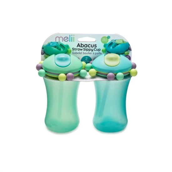 Set 2 cani cu pai Abacus Melii - Albastru si verde Set 2 cani cu pai Abacus Melii - Albastru si verde