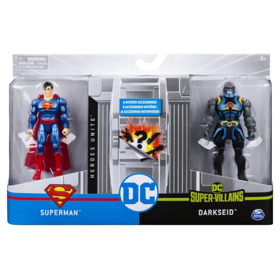 Set 2 figurine flexibile Superman si Darkseid cu 6 accesorii