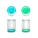 Set 2 pahare copii design interior Urs, Melii, albastru si verde