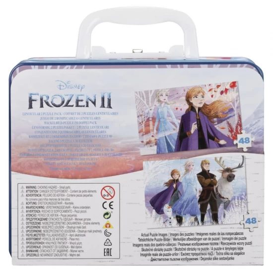 Set 2 puzzle 48 piese Frozen 2 in gentuta metalica