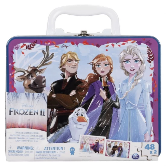 Set 2 puzzle 48 piese Frozen 2 in gentuta metalica