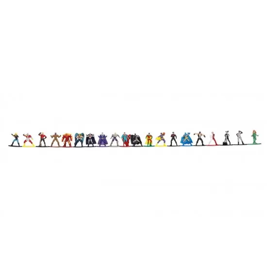 Set 20 de figurine metalice cu eroii DC si figurina Black Canary inclusa Set 20 de figurine metalice cu eroii DC si figurina Black Canary inclusa