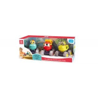 Set 3 masinute constructie monstruleti amuzanti cu frictiune