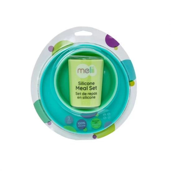 Set 3 recipiente silicon hrana bebe Melii - Blue, Lime, Mint Set 3 recipiente silicon hrana bebe Melii - Blue, Lime, Mint