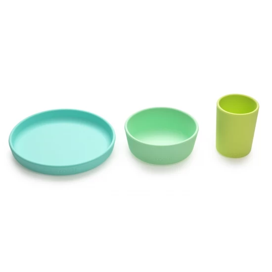 Set 3 recipiente silicon hrana bebe Melii - Blue, Lime, Mint Set 3 recipiente silicon hrana bebe Melii - Blue, Lime, Mint
