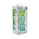 Set 3 recipiente sticla 160 ml cu husa antiderapanta silicon Melii blue mint lime Set 3 recipiente sticla 160 ml cu husa antiderapanta silicon Melii blue mint lime