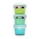 Set 3 recipiente sticla 160 ml cu husa antiderapanta silicon Melii blue mint lime Set 3 recipiente sticla 160 ml cu husa antiderapanta silicon Melii blue mint lime