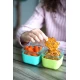 Set 3 recipiente sticla 160 ml cu husa antiderapanta silicon Melii blue mint lime Set 3 recipiente sticla 160 ml cu husa antiderapanta silicon Melii blue mint lime