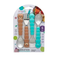 Set 4 tacamuri colorate, Melii, model Urs si Rechin