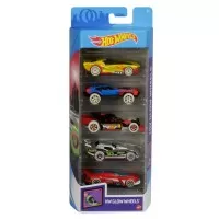 Set 5 masini Hot Wheels cu roti fluorescente