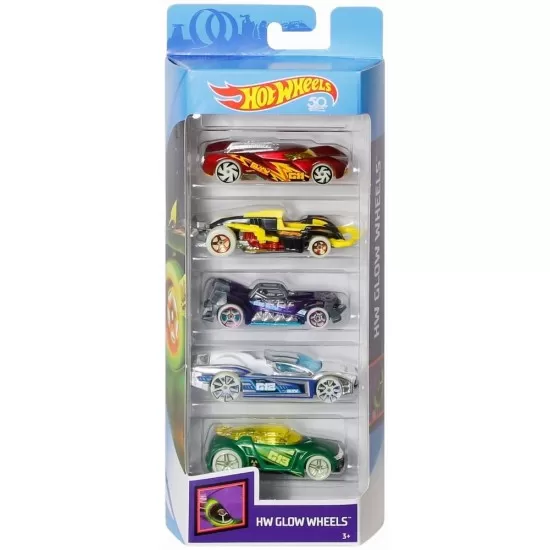 Set 5 masini Hot Wheels Glow Wheels Set 5 masini Hot Wheels Glow Wheels