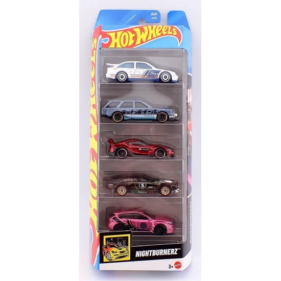 Set 5 masini Hot Wheels Nightburnerz JBJ87 Set 5 masini Hot Wheels Nightburnerz JBJ87