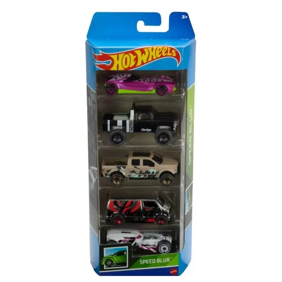 Set 5 masini Hot Wheels Speed Blur Set 5 masini Hot Wheels Speed Blur