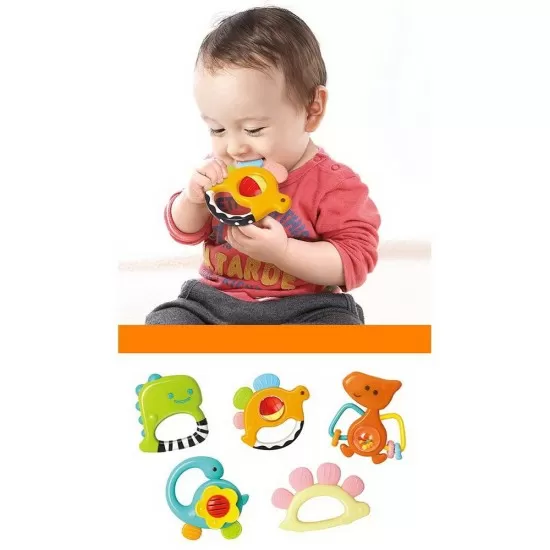 Set 5 zornaitoare dinozauri multicolori Hola Toys