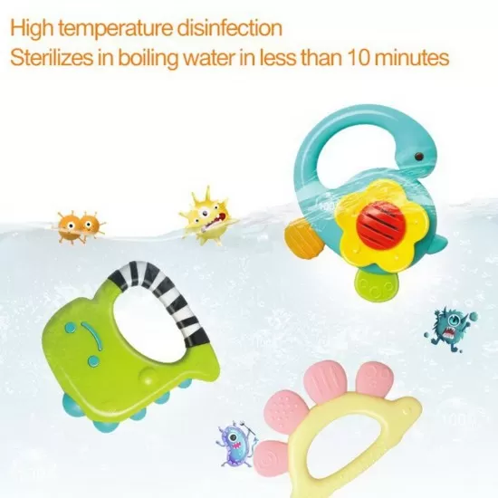 Set 5 zornaitoare dinozauri multicolori Hola Toys