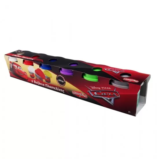 Set 6 borcanase cu plastilina Cars