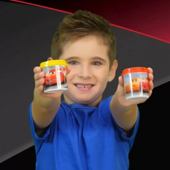 Set 6 borcanase cu plastilina Cars