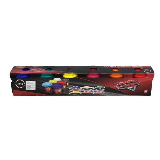 Set 6 borcanase cu plastilina Cars