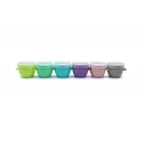 Set 6 recipiente silicon Snap and Go, Melii, 59 ml