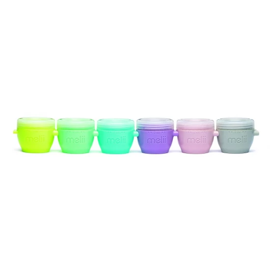 Set 6 recipiente silicon Snap and Go Melii 59 ml Set 6 recipiente silicon Snap and Go Melii 59 ml