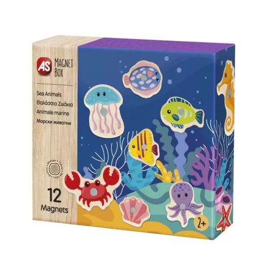Joc magnetic de pescuit cu 12 piese din lemn Joc magnetic de pescuit cu 12 piese din lemn