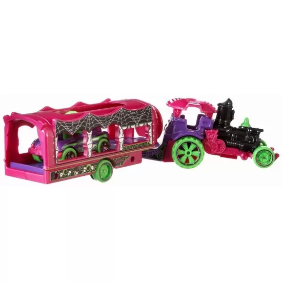 Set camion si masina sport Hot Wheels Car Nival Steamer