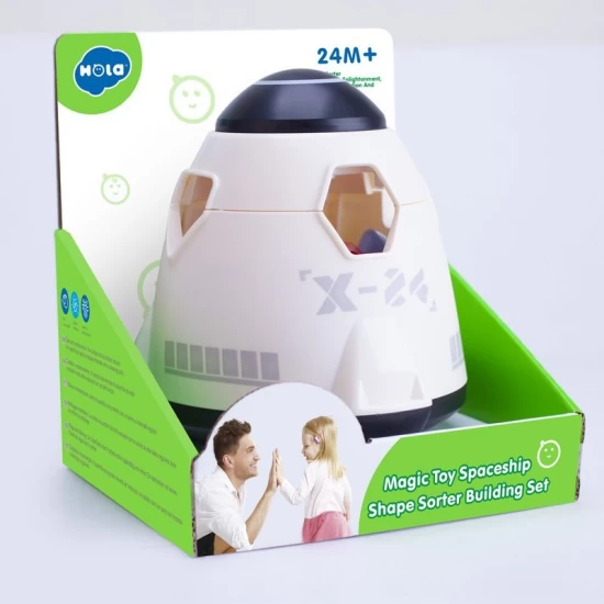 Set de joaca nava spatiala cu forme sortare