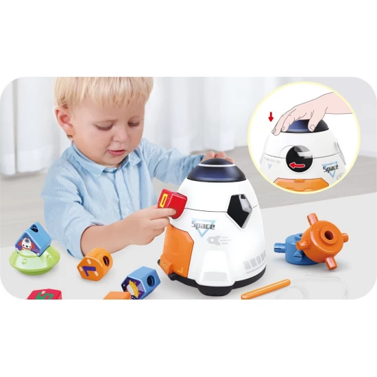 Set de joaca nava spatiala cu forme sortare