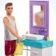 Set de joaca Barbie - Ken cu mobilier si accesorii baie