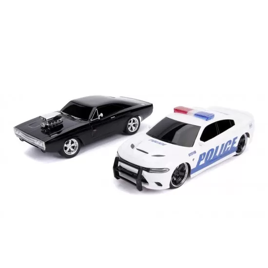 Set 2 masinute Fast and Furious cu telecomanda Toyota Supra si Dodge Charger SRT scara 1:16 Set 2 masinute Fast and Furious cu telecomanda Toyota Supra si Dodge Charger SRT scara 1:16
