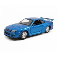 Set 2 masinute metalice Fast & Furious Nissan Skyline GT-R scara 1:32