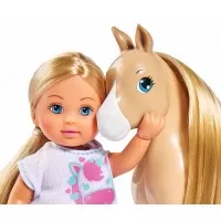 Set papusa Evie cu calut si accesorii