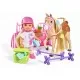Set papusa Evie cu calut si accesorii