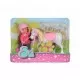Set papusica Evi cu calut alb Set papusica Evi cu calut alb