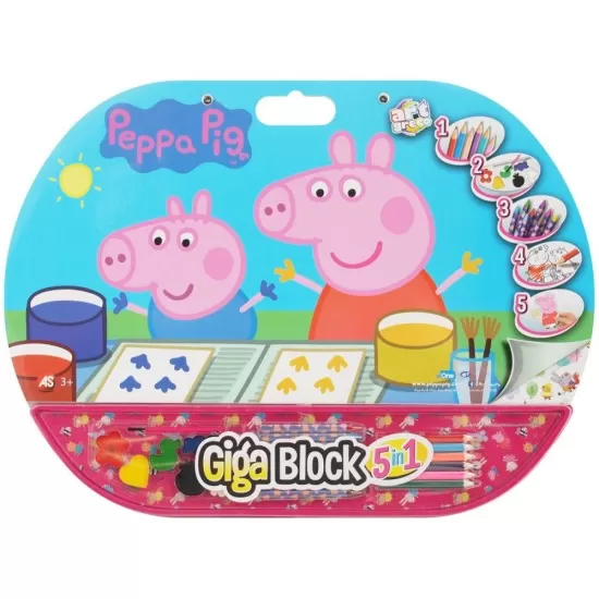 Set pentru desen 5 in 1 Gigablock Peppa Pig Set pentru desen 5 in 1 Gigablock Peppa Pig