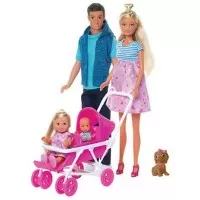 Set papusi Steffi Love familie cu copilas nou-nascut surpriza