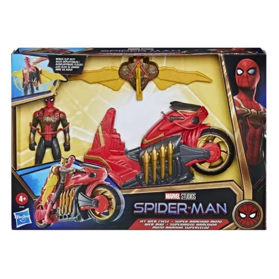 Set Spider-Man cu figurina 15 cm si vehicul