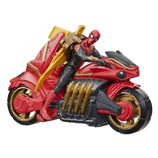 Set Spider-Man cu figurina 15 cm si vehicul