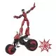 Figurina flexibila Spiderman cu motocicleta Figurina flexibila Spiderman cu motocicleta