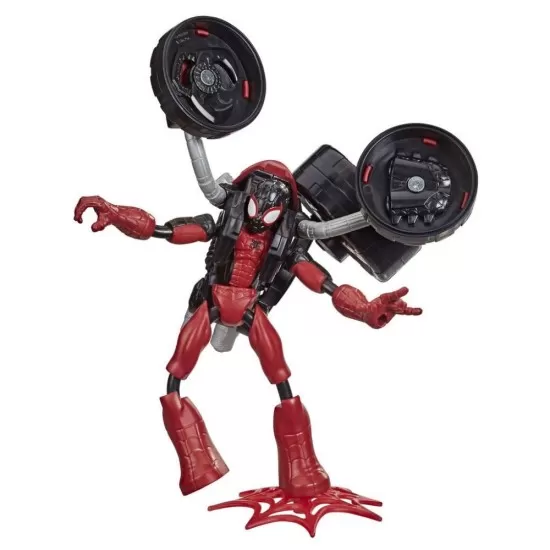 Figurina flexibila Spiderman cu motocicleta Figurina flexibila Spiderman cu motocicleta
