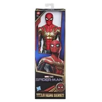 Figurina Spiderman cu costum rosu, negru si auriu 30 cm