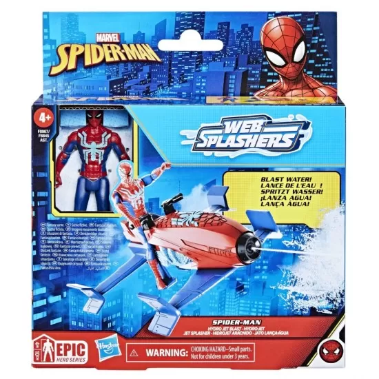 Set vehicul Hydro Jet si figurina Spider Man 10 cm Set vehicul Hydro Jet si figurina Spider Man 10 cm