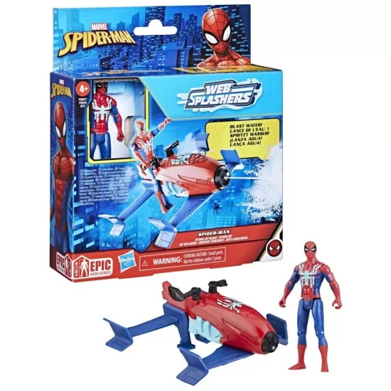 Set vehicul Hydro Jet si figurina Spider Man 10 cm Set vehicul Hydro Jet si figurina Spider Man 10 cm