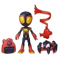 Set figurina Miles Morales Spider Man 10 cm cu accesorii Spidey Prietenii Extraordinari 