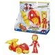 Set masinuta, figurina si accesoriu Iron Man Spidey Prietenii Extraordinari 